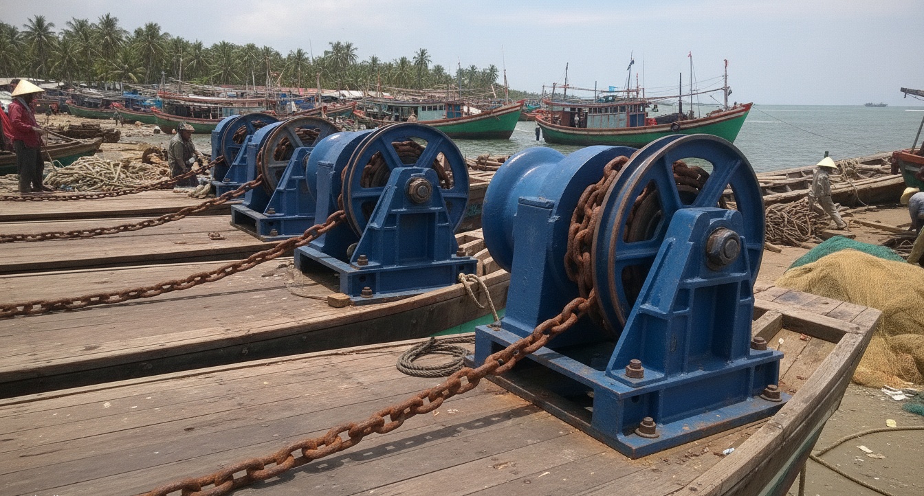 02_Southeast Asian Fishing Fleets' Anchor Winch Chain Wheel Selection for Vessel Retrofits